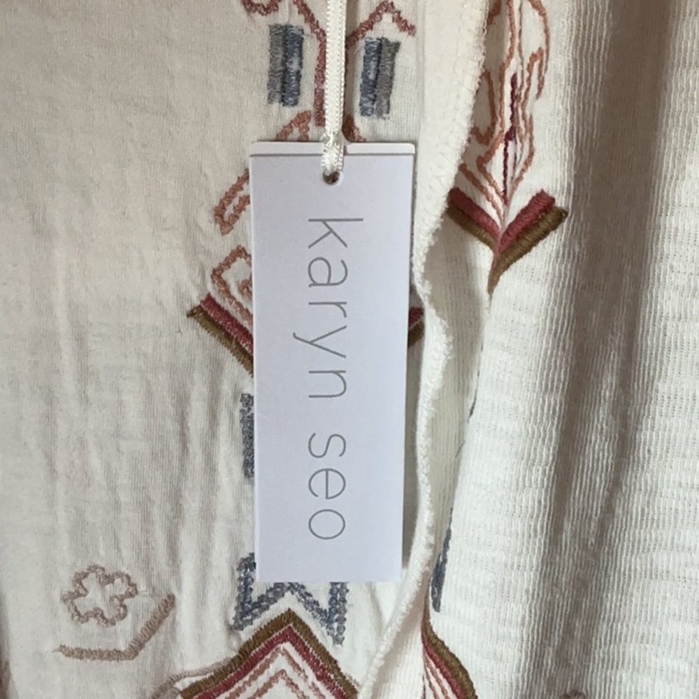 NWT Karyn Seo Billie Handmade Embroidered Cardigan Jacket with Hood - Picture 4 of 8